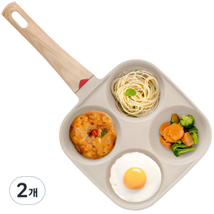르메이드 인덕션 키친 4구 에그팬, 36.5cm, 2개