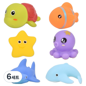 오즈토이 러버 목욕놀이 인형 6종, SQ22014-3 바다, 6세트