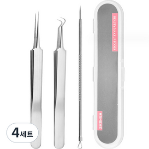 모나코올리브 블랙헤드 핀셋 3종, 혼합색상, 4세트