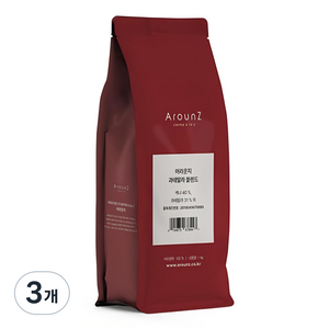 어라운지 과테말라 블렌드 원두, 1kg, 3개, 홀빈(분쇄안함)