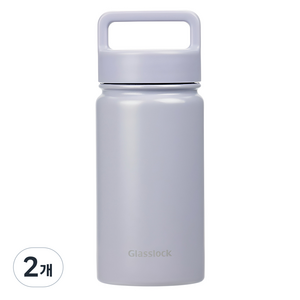 글라스락 스포티 핸들 텀블러, 페일라벤더, 350ml, 2개