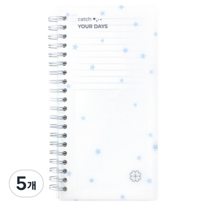 비온뒤 핸디형 티켓북 Catch your days ver 2, 블루 스타, 5개
