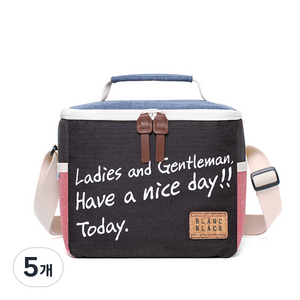 블랑블랙 뉴데이브 쿨러백, 네이비, 6L, 5개