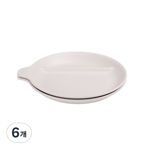 나인웨어 플레이트 캠핑식기 스몰, 포레 아이보리, 6개