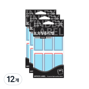 쁘띠팬시 보호필름 라벨견출지 F219, 적색, 13개입, 12개