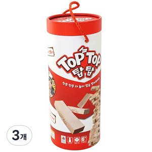 코리아보드게임즈 탑탑 균형잡기 게임, 혼합색상, 3개