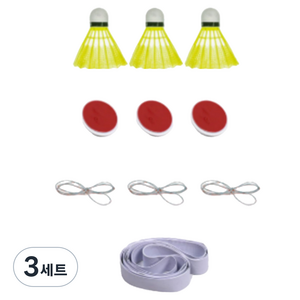 유니트리 베드민턴 연습 실내 운동 셔틀콕 3p + 조합 세트, 혼합색상, 3세트