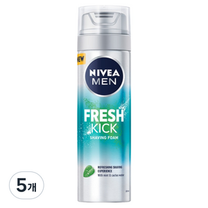 니베아맨 프레시 킥 쉐이빙 폼, 5개, 200ml