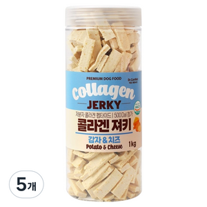 닥터케어누트 강아지 저분자 콜라겐 대용량 져키, 5개, 1kg, 혼합맛(감자/치즈)