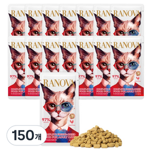 RANOVA 어덜트 고양이 동결건조사료, 닭, 8g, 150개