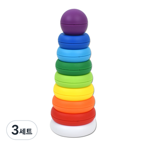 밍글리 스태킹 타워 링쌓기 원형, 랜덤발송, 3세트