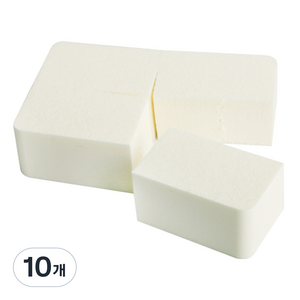 머스테브 프로 메이크업 스펀지 블록 4P, 화이트, 10개