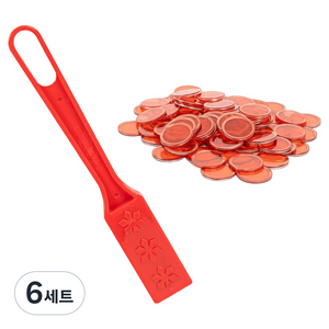 캐스비 네이처 막대자석과 자석칩 빨강 3122 세트, 6세트