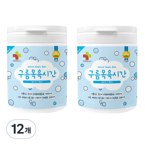 구름목욕시간 베이직 유아 입욕제 무향, 500g, 12개