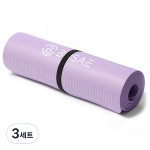 보새 NBR 요가매트 + 전용 스트랩 세트, 퍼플, 3세트