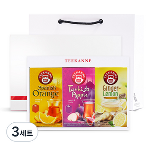 티칸네 과일티 3종 선물세트, 3세트, 스페니쉬오렌지 20p + 터키쉬애플 20p + 진저레몬 20p