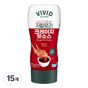 비비드키친 저칼로리 크레이지핫소스, 315g, 15개