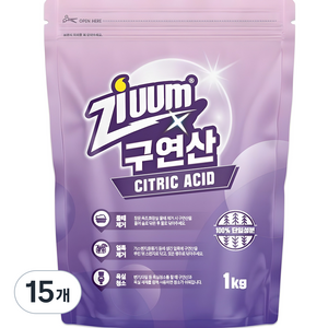 슈가버블 지움 분말 구연산, 1kg, 15개