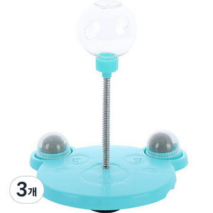 부투펫 고양이 냥냥펀치 노즈워크 캣닢 스프링 장난감, 블루, 3개