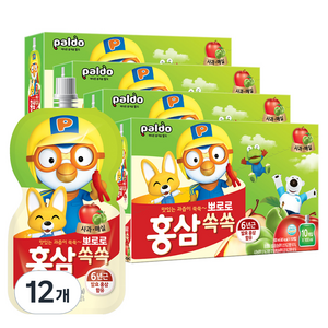 팔도 뽀로로 홍삼쏙쏙 사과매실, 1L, 12개