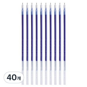 파이롯트 쥬스업 3/4색 다색볼펜 리필심 0.4mm, 블루, 40개