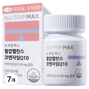 뉴트립 혈압밸런스 코엔자임Q10 대용량 350 mg, 7개, 90정