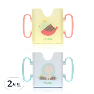 플렉사 우유 케이스 2종 세트, 옐로우버드 + 블루라이언, 2세트