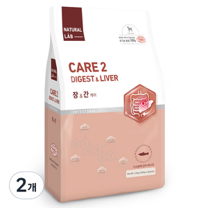 네츄럴랩 강아지 케어 유기농 기능성 사료, 간+장건강, 2.5kg, 2개