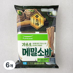 풀무원 가쓰오 메밀소바 2인분, 576.8g, 6개