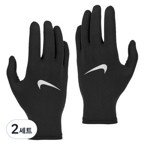 나이키 남녀공용 페이서 라이너 러닝 글러브 양손착용 HM9024-042, 블랙, 2세트