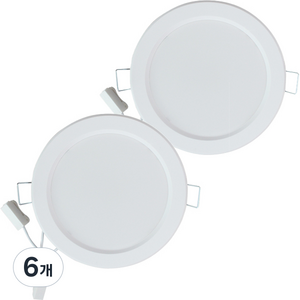 루시아 LED 방습욕실 매입등 20W 다운라이트 주광색 외경 175mm, 6개