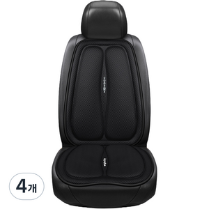 FunLiving Car41 사계절 자동차시트 쿠션 앞좌석, 블랙, 4개