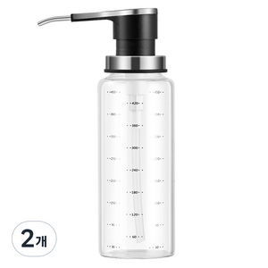 카페로메오 펌프 시럽병 블랙, 500ml, 2개