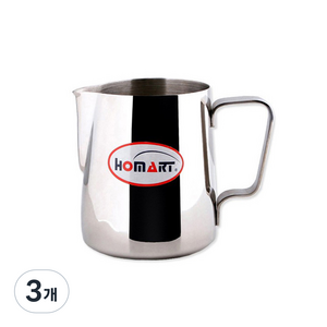 HOMEART 스텐 스팀피쳐 600ml, 혼합색상, 3개
