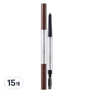 토니모리 더쇼킹 브로우 이지플랫 아이브로우 오토펜슬 0.5g, 01 내추럴브라운, 15개
