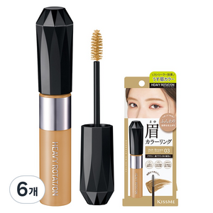 헤비로테이션 컬러링 아이브로우 EX 8g, 6개, 03애쉬브라운