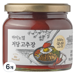 마이노멀 저당 고추장, 500g, 6개