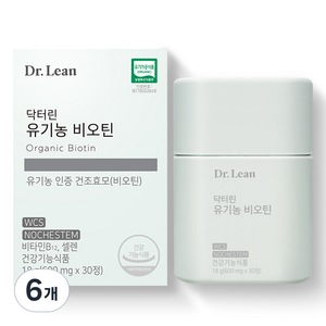 닥터린 유기농 비오틴, 30정, 18g, 6개
