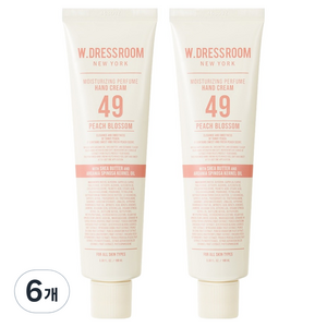더블유드레스룸 퍼퓸 대용량 핸드크림 49 피치블러썸, 100ml, 6개