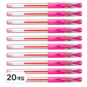 시그노 유니볼 UM-151 펜 0.38mm, 핑크, 20개