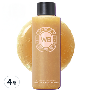 원더바스 레몬청 팩클렌저, 200ml, 4개