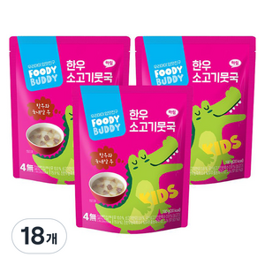 푸디버디 한우 소고기 뭇국, 180g, 18개
