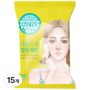 [비건뷰티] 아리얼 데일리 픽 필링패드, 30매입, 15개