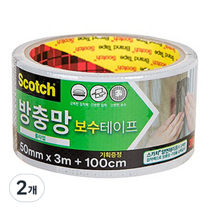 스카치 방충망 보수 테이프 롤타입, 2개