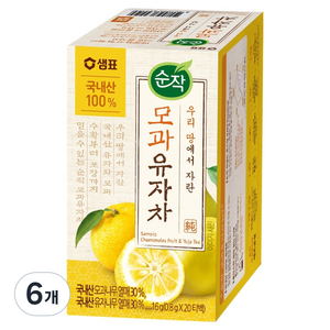 순작 모과유자차 티백, 800mg, 20개입, 6개