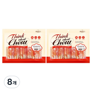 퍼피아이 강아지 띵크어바웃츄 꽈배기 껌, 치킨, 240g, 8개