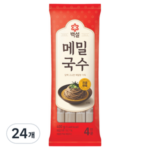 백설 메밀소바, 400g, 24개