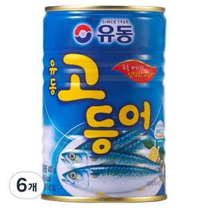 유동 고등어캔, 400g, 6개