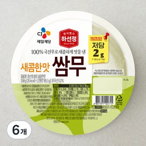 하선정 쌈무 새콤한맛, 350g, 6개