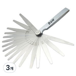 공구엔 틈새 17날 필러 게이지 리프형 100mm 100A-17, 3개